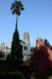 Coit Tower dominates neighborhood of Telegraph Hill. San Francisco, CA.