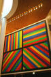 Wall Drawing #935 Color Bands in Four Directions by Saul LeWitt in San Francisco Museum of Modern Art. San Francisco, CA.