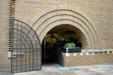 Arched portal of Frank Lloyd Wright building. San Francisco, CA