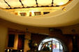 Ramps above entrance of Frank Lloyd Wright building. San Francisco, CA.