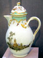 Porcelain coffeepot by Meissen Porcelain Manuf. at Legion of Honor Museum. San Francisco, CA.