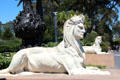 Pair of sphinxes by Arthur Putnam replicas of originals used at 1894 California Midwinter International Exposition at de Young Museum. San Francisco, CA.