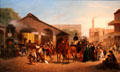 Sacramento Railroad Station painting by William Hahn at de Young Museum. San Francisco, CA.
