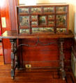 Spanish letter box with drawers painted with animals original to Haas-Lilienthal House. San Francisco, CA.