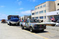 Alameda Naval Air Museum in former Air Terminal with display of antique naval equipment. Alameda, CA
