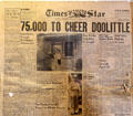 Alameda Times Start newspaper features homecoming of Jimmy Doolittle to his home town at Alameda Naval Air Museum. Alameda, CA.