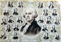 Graphic of U.S. Presidents 1789 - 1889 at Mariposa Museum. Mariposa, CA.