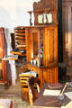 Storage cabinet in dentist's office at Columbia State Historic Park. Columbia, CA.