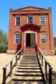 Front entrance to Old Columbia Schoolhouse at Columbia State Historic Park. Columbia, CA.
