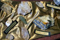 Samples of minerals that were found locally at Calaveras County Downtown Museum. San Andreas, CA.