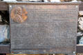 Plaque inscribed with Gettysburg Address which was given by Lincoln in 1863 at El Dorado County Historical Museum. Placerville, CA.