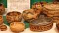Basketry woven by Washoe women for sale or barter at El Dorado County Historical Museum. Placerville, CA.