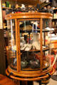 Vitrine for commercial display with vintage footwear at El Dorado County Historical Museum. Placerville, CA.