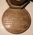 Manufacturer's plaque on soda water machine at Fountain & Tallman Museum. Placerville, CA.