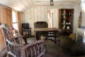 Interior of James Marshall's cabin at Marshall Gold Discovery SHP. Coloma, CA.