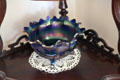 Carnival glass at Bidwell Mansion house museum. Chico, CA.