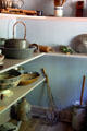 Pantry with kitchen tools at Bidwell Mansion house museum. Chico, CA.