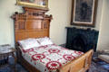 Bedroom at Bidwell Mansion house museum. Chico, CA.
