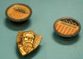 John Bidwell Prohibition Party presidential campaign buttons at Bidwell Mansion house museum. Chico, CA.
