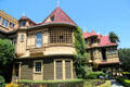 Facade textures at Winchester House. San Jose, CA.