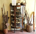 Curio cabinet with curiosities from around the world at Pardee Home Museum. Oakland, CA