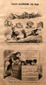 French cartoons about the gold rush at Oakland Museum of California. Oakland, CA.
