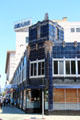 Oakland Floral Depot Building with deep blue terra cotta. Oakland, CA.