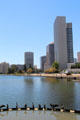 Office buildings along Lakeside Dr. on Lake Merritt. Oakland, CA.