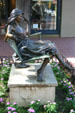 Hearts on a Swing" sculpture by George Lundeen on the Pearl Street Mall. Boulder, CO.