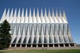 Side view of USAF Academy Chapel. Colorado Springs, CO.