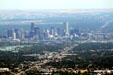 Skyline of Denver from Lookout Mountain above Golden. CO. Denver, CO.
