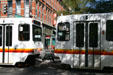 Coupled pair of TheRide transit cars. Denver, CO.