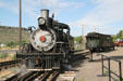 Royal Gorge locomotive #40 circles Colorado Railroad Museum. CO.
