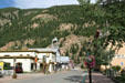6th Street Streetscape against mountain backdrop. Georgetown, CO.