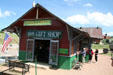 Bull Hill Station now moved to serve Cripple Creek Railroad. Cripple Creek, CO.