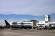 Terminal B at Denver International Airport. Denver, CO.