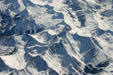 Rocky Mountain ridges from air. CO.