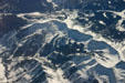 Rocky Mountain formations from air. CO.
