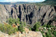 Black cliff rocks at Gunnison National Park. CO.