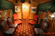 Interior view of General Palmer rail car at Durango & Silverton Railroad Museum. Durango, CO.