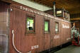 Denver & Rio Grande caboose #0505 built in 1880s at Durango & Silverton Railroad Museum. Durango, CO.