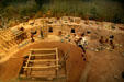Model of native life during Pueblo period 1200 years ago at Mesa Verde Museum. CO.