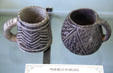 Mesa Verde Puebloan pottery cups from classic period III at Mesa Verde Museum. CO.