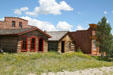 Log Park City Courthouse , Garo Log Cabin & sandstone Summer Saloon at South Park City. Fairplay, CO