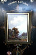 Painted country scene on front of safe in Bank of Alma at South Park City. Fairplay, CO.