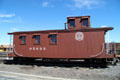 Heritage Denver & Rio Grande Western RR caboose at Cumbres & Toltec Scenic Railroad. Antonito, CO.