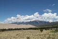 Sand dunes meet the mountains at Great Sand Dunes National Park. CO.