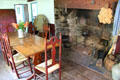 Kitchen fireplace at Thomas Griswold House. Guilford, CT.