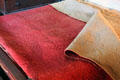 Calamanco quilt with glazed surface at Henry Whitfield State Museum. Guilford, CT