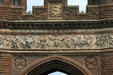Frieze of returning soldiers on Civil War Memorial. Hartford, CT.